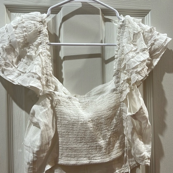 Free people white crop top size M - Picture 3 of 3